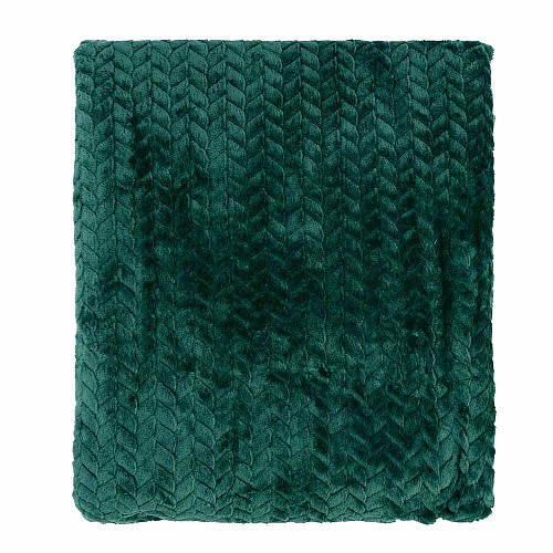Плед ARDESTO Jacquard Braid 160х200см, 100% поліестер, смарагдовий