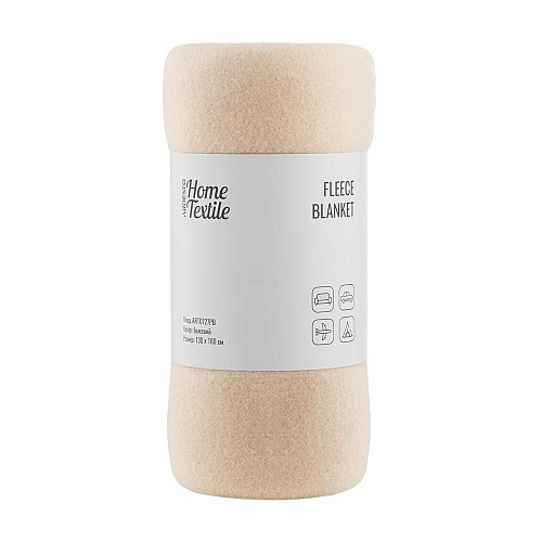 Плед ARDESTO Fleece 130x160см, 100% поліестер, бежевий