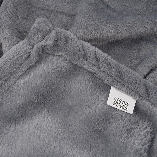 Плед ARDESTO Flannel 200х220см, 100% поліестер, сірий світлий