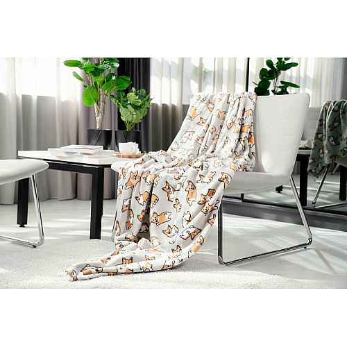 Плед ARDESTO Flannel, 160х200см, 100% поліестер, коргі