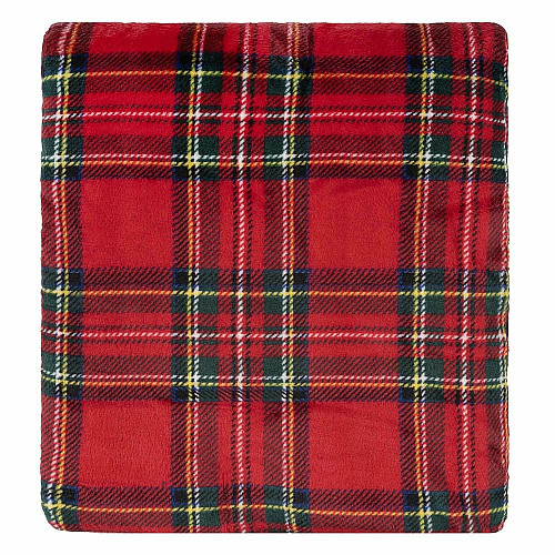 Плед ARDESTO Christmas Flannel 160х200см, 100% поліестер, клітинка, червоний