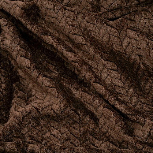 Плед ARDESTO Jacquard Braid 160х200см, 100% поліестер, коричневий