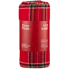 Плед ARDESTO Fleece 130x160см, 100% поліестер, клітинка, червоний