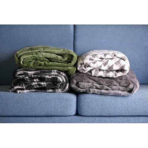 Плед ARDESTO Flannel, 160х200см, 100% поліестер, темно-сірий