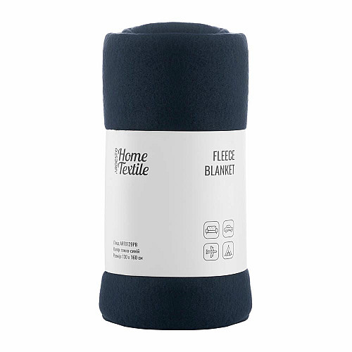 Плед ARDESTO Fleece 130x160см, 100% поліестер, синій темний