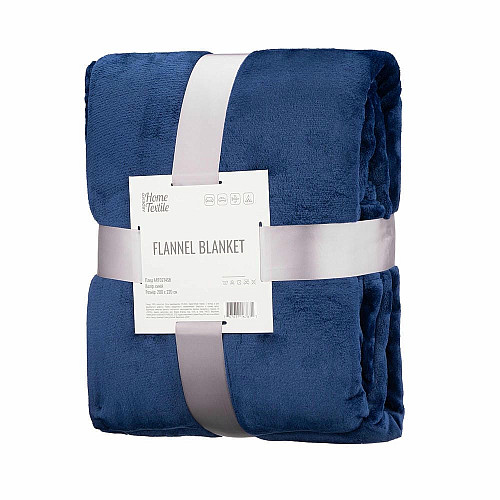 Плед ARDESTO Flannel, 200x220см, 100% полиэстер, синий