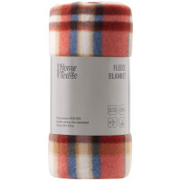 Плед ARDESTO Fleece 130x160см, 100% поліестер, клітинка, біло-коричневий
