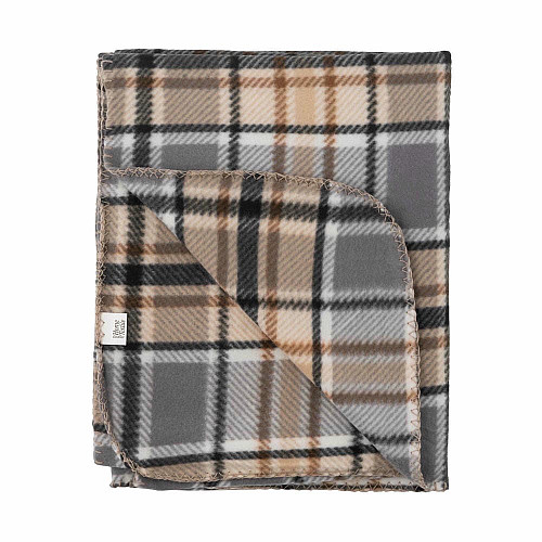 Плед ARDESTO Fleece 130x160см, 100% поліестер, клітинка, сірий