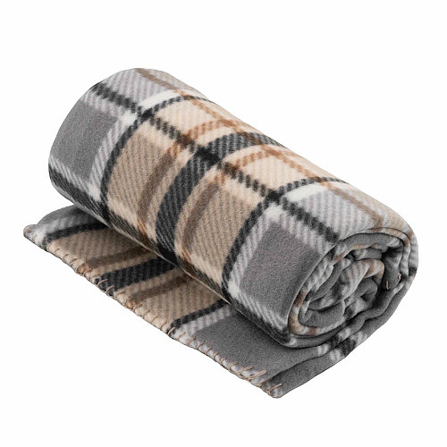 Плед ARDESTO Fleece 130x160см, 100% поліестер, клітинка, сірий