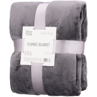 Плед ARDESTO Flannel, 200x220см, 100% поліестер, темно-сірий