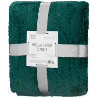 Плед ARDESTO Jacquard Braid 160х200см, 100% полиэстер, изумрудный