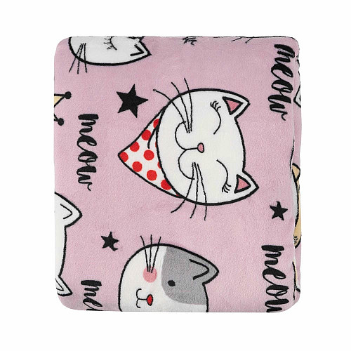 Плед ARDESTO Flannel 160х200см, 100% поліестер, котики