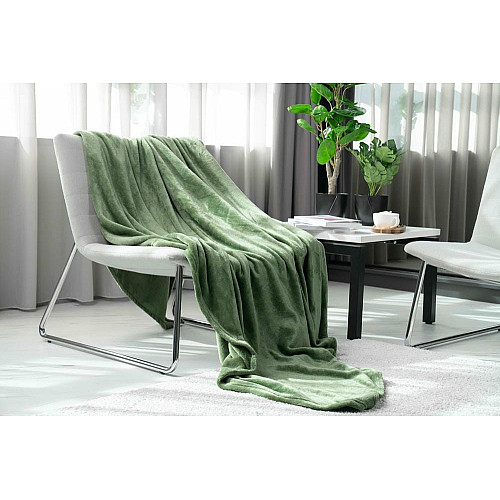 Плед ARDESTO Flannel, 160х200см, 100% полиэстер, зеленый