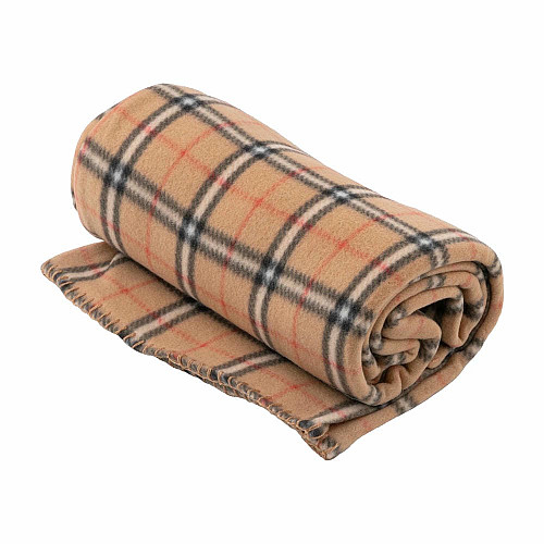 Плед ARDESTO Fleece 130x160см, 100% поліестер, клітинка, бежевий