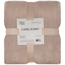 Плед ARDESTO Flannel 160х200см, 100% полиэстер, бежевый.