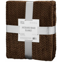 Плед ARDESTO Jacquard Braid 160х200см, 100% полиэстер, коричневый