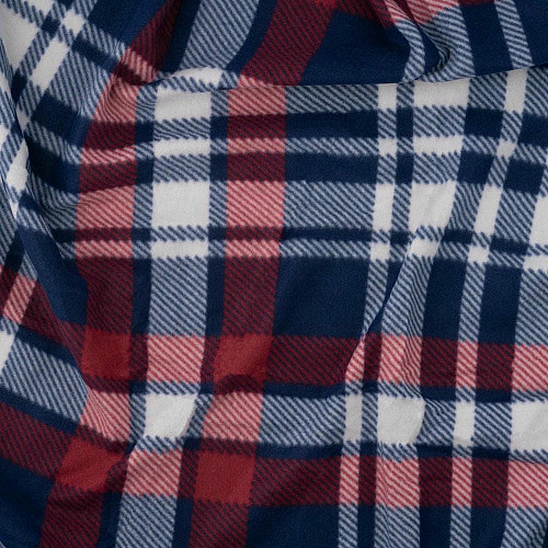 Плед ARDESTO Fleece 130x160см, 100% поліестер, клітинка, синьо-бордовий