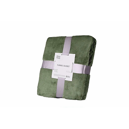 Плед ARDESTO Flannel, 160х200см, 100% полиэстер, зеленый
