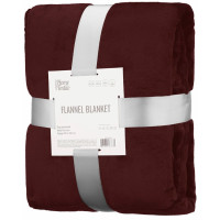 Плед ARDESTO Flannel 200х220см, 100% поліестер, бургунді