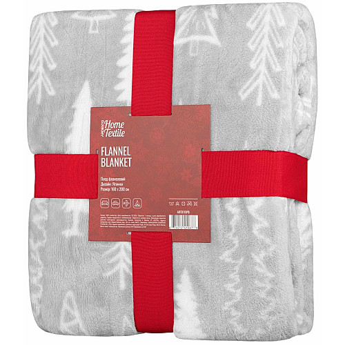 Плед ARDESTO Flannel, 160х200см, 100% полиэстер, елки.
