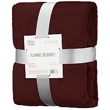 Плед ARDESTO Flannel 160х200см, 100% поліестер, бургунді