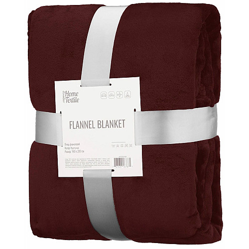 Плед ARDESTO Flannel 160х200см, 100% поліестер, бургунді