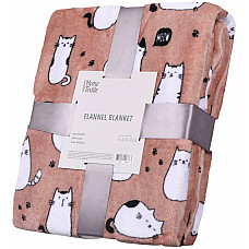 Плед ARDESTO Flannel, 160х200см, 100% поліестер, котики