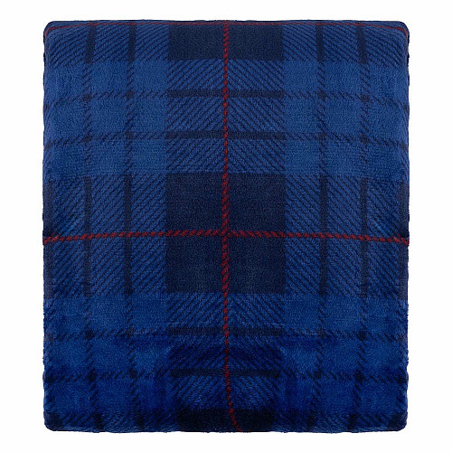 Плед ARDESTO Flannel 160х200см, 100% поліестер, клітинка, синій