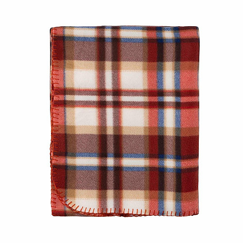 Плед ARDESTO Fleece 130x160см, 100% поліестер, клітинка, біло-коричневий