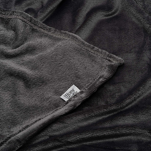 Плед ARDESTO Flannel, 200x220см, 100% поліестер, темно-сірий