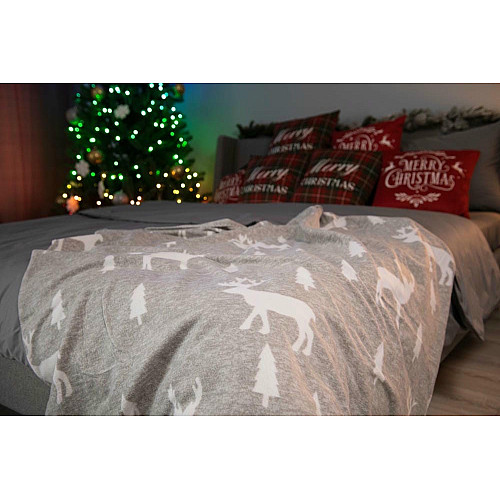 Плед ARDESTO Fleece 130x160см, 100% поліестер, олені