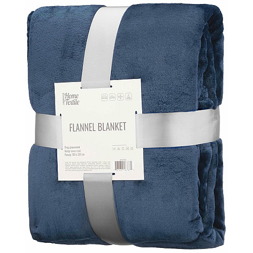 Плед ARDESTO Flannel 160х200см, 100% поліестер, синій темний
