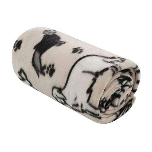 Плед ARDESTO Fleece 130x160см, 100% поліестер, песики, сірий