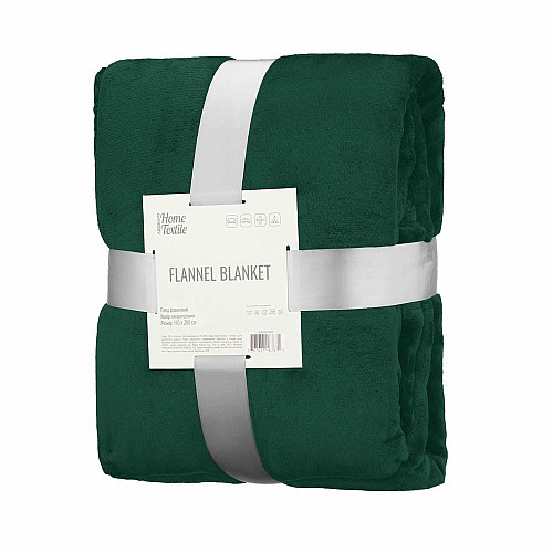 Плед ARDESTO Flannel 160х200см, 100% поліестер, смарагдовий