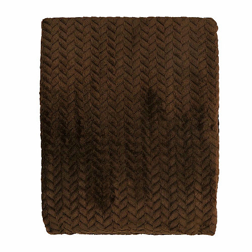 Плед ARDESTO Jacquard Braid 200х220см, 100% поліестер, коричневий
