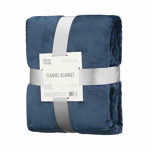 Плед ARDESTO Flannel 160х200см, 100% поліестер, синій темний