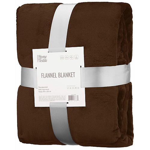 Плед ARDESTO Flannel 200х220см, 100% поліестер, коричневий