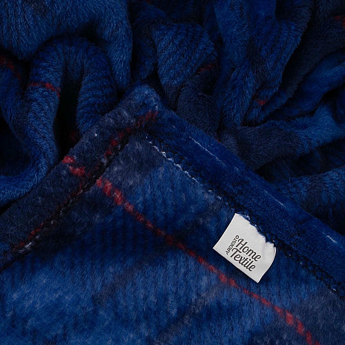 Плед ARDESTO Flannel 160х200см, 100% поліестер, клітинка, синій