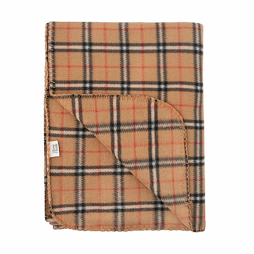 Плед ARDESTO Fleece 130x160см, 100% поліестер, клітинка, бежевий