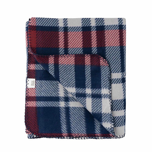 Плед ARDESTO Fleece 130x160см, 100% поліестер, клітинка, синьо-бордовий