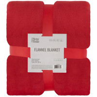 Плед ARDESTO Flannel 160х200см, 100% полиэстер, красный.