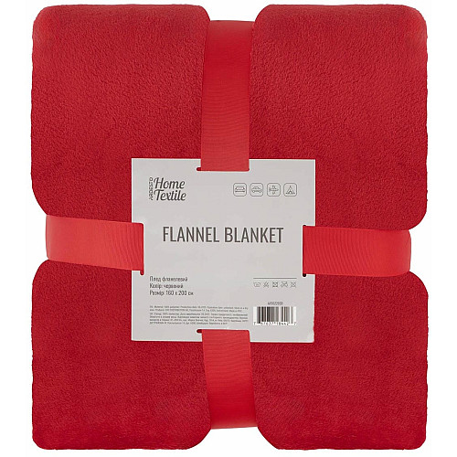 Плед ARDESTO Flannel 160х200см, 100% поліестер, червоний