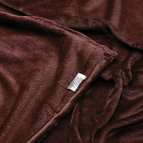 Плед ARDESTO Flannel 160х200см, 100% поліестер, бургунді