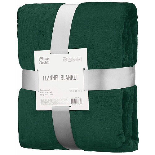 Плед ARDESTO Flannel 200х220см, 100% поліестер, смарагдовий