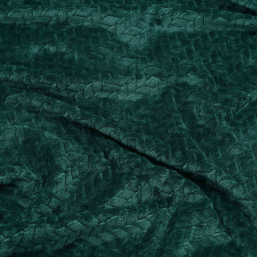 Плед ARDESTO Jacquard Braid 200х220см, 100% поліестер, смарагдовий