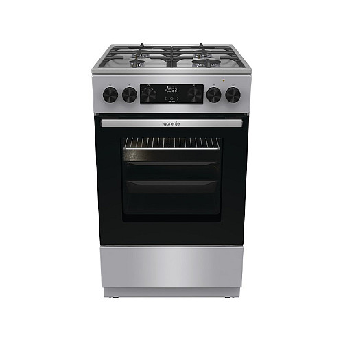 Плита Gorenje комбінована, 70л, 50x60см, дисплей, чавун, нерж