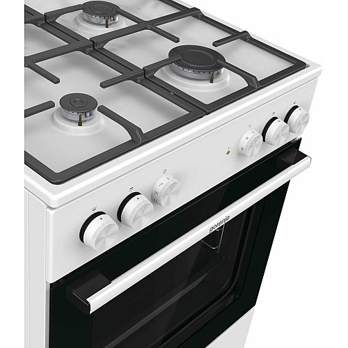 Плита Gorenje комбинированная, 71л, 60x60см, чугун, белый