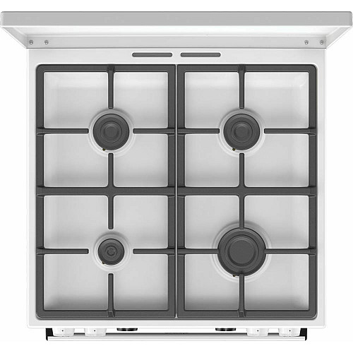 Плита Gorenje комбинированная, 71л, 60x60см, дисплей, IconLed, чугун, белый