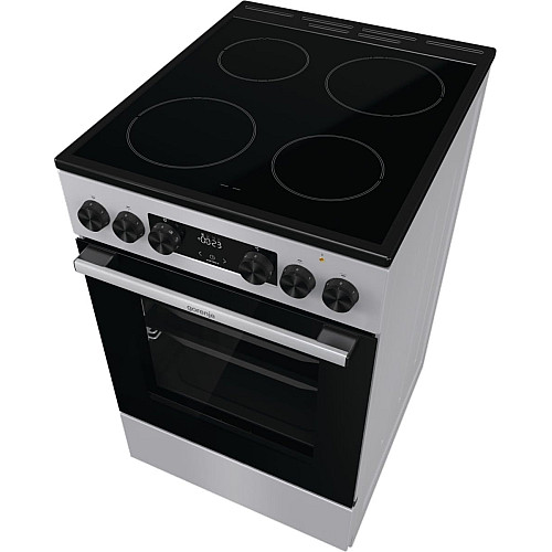 Плита Gorenje електрична склокерамічна, 70л, 50x60см, дисплей, програматор, сірий