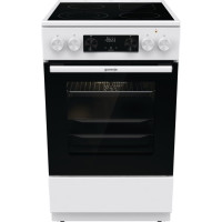 Плита Gorenje електрична склокерамічна, 70л, 50x60см, дисплей, приготування з паром, програматор, білий
